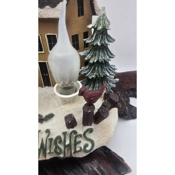 VINTAGE CRAZY MOUNTAIN'S WINTER WISHES SCENE WITH PLUG-IN LIGHT - Picture 5 of 7
